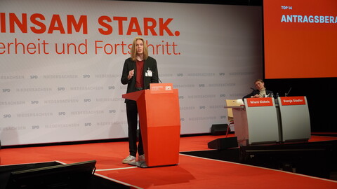 Ray Wieber auf dem Landesparteitag der SPD-Niedersachsen